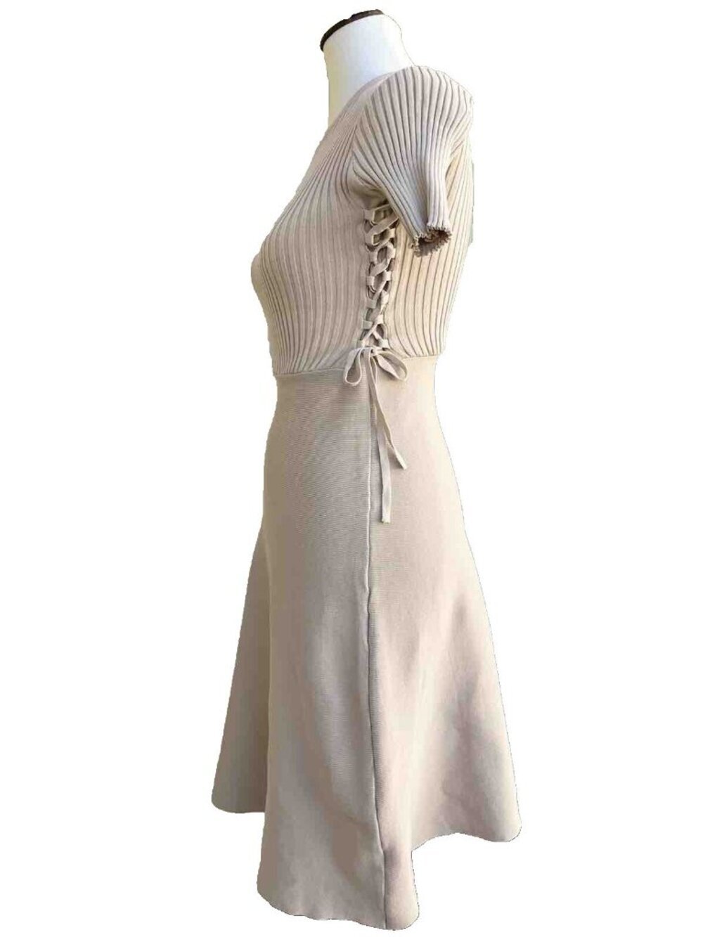 Haute Rogue Womens Side Lace-Up Fit & Flare Dress Size L - Picture 12 of 15